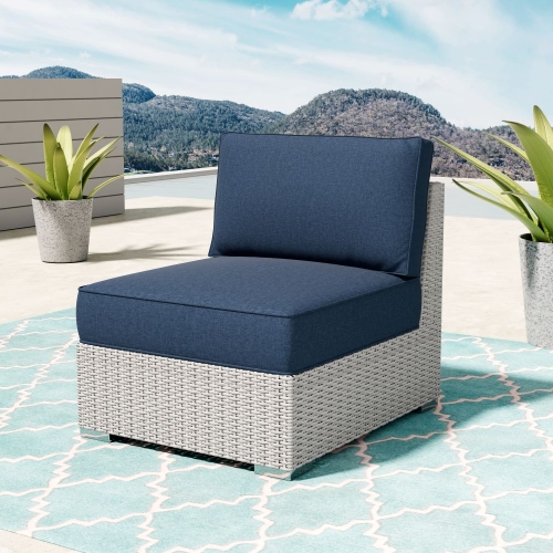 Fauteuil sans accoudoir Milano - Bleu foncé